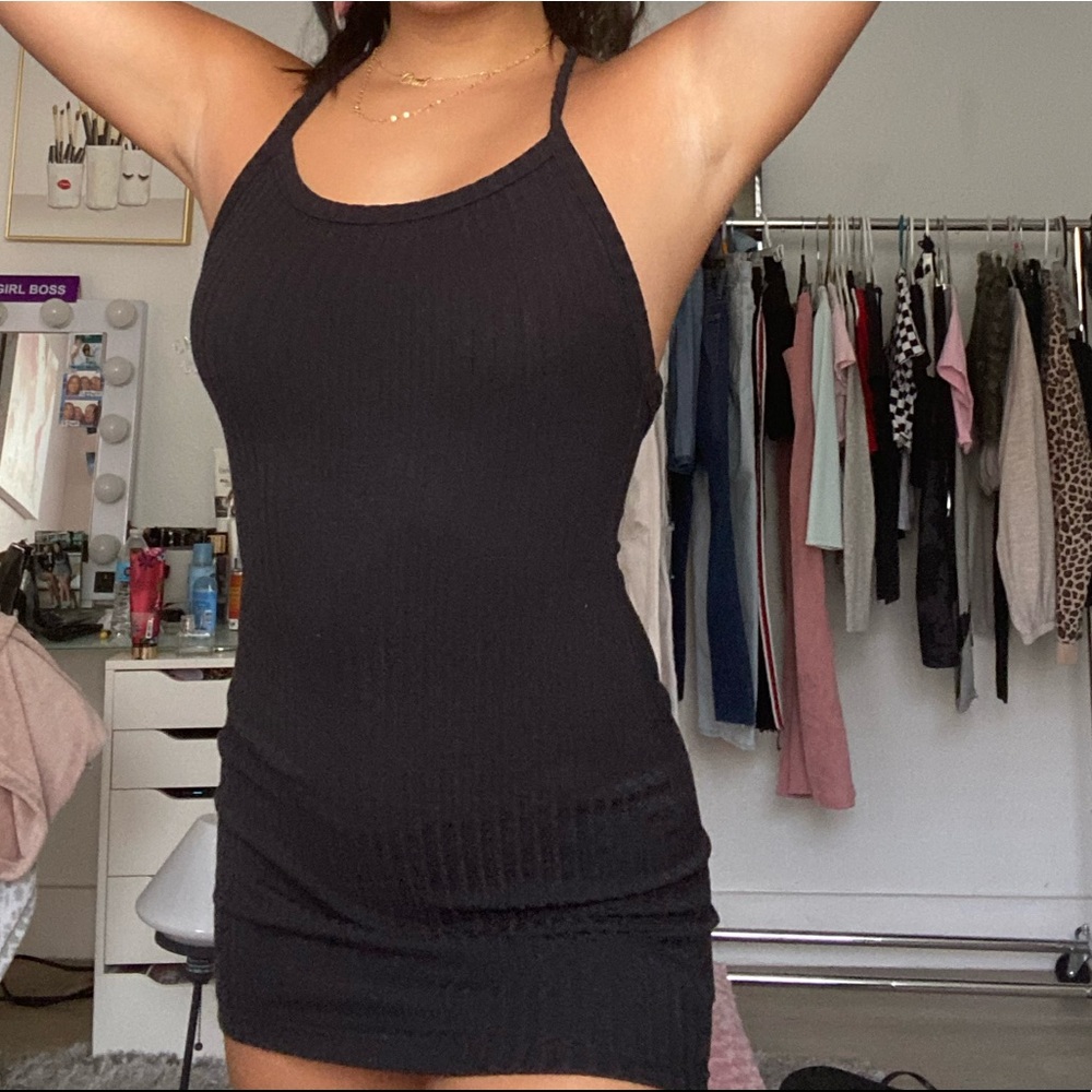 Tight black dress